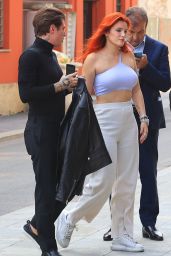 Bella Thorne in Comfy Outfit - Milan 09/29/2021