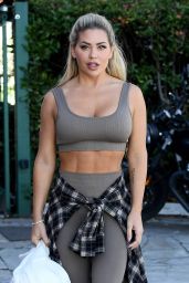 Bianca Gascoigne - Arrives for DWTS TV Show Rehearsals Filming in Rome 10/13/2021