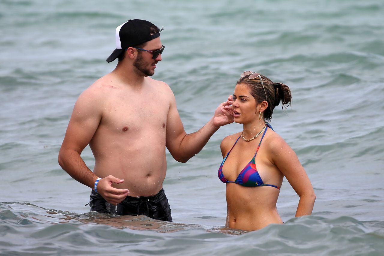 Brittany Williams in a Bikini - Beach in Miami 10/23/2021.