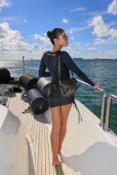 Camila Coelho on a Yacht in Miami 10/27/2021