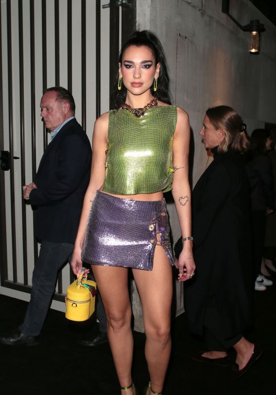 Dua Lipa - Exclusive Party Hosted by Frieze and Versace in London 10/15/2021