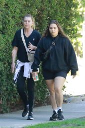 Ellen Pompeo in a Black Leggings and a Black Tee - Out in Los Feliz 10/27/2021