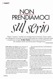 Emilia Clarke - ELLE Magazine Italy 11/23/2021 Issue