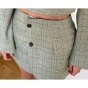 Havre Studio Vintage Reworked Suit Mini Skirt