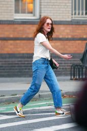 Julianne Moore in Casual Outfit - West Village in NYC 10/11/2021