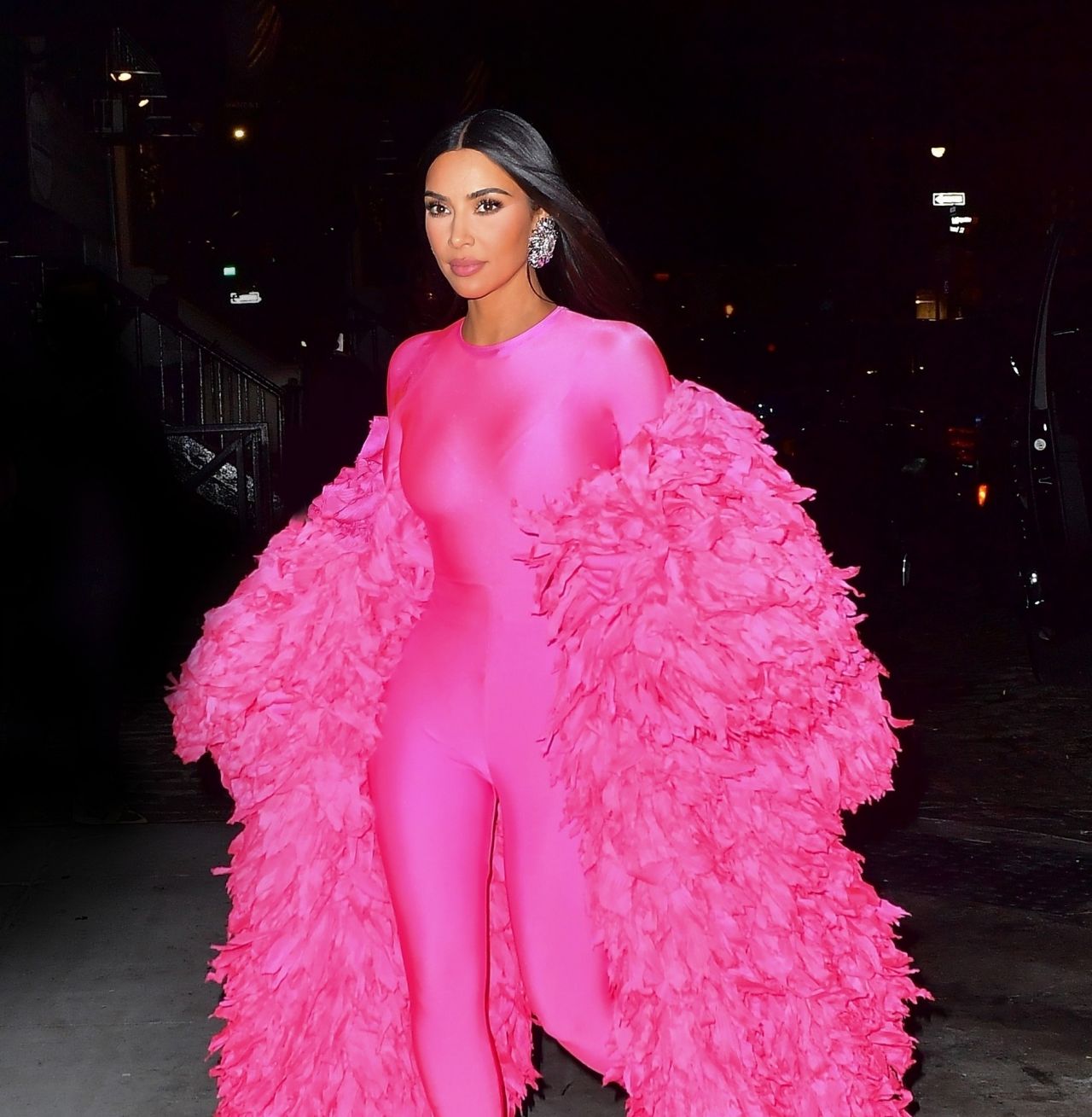 Kim Kardashian in All Pink - Arrives at the SNL After Party in NYC 10 ...