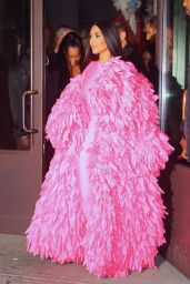 Kim Kardashian in All Pink - Arrives at the SNL After Party in NYC 10/09/2021