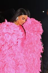 Kim Kardashian in All Pink - Arrives at the SNL After Party in NYC 10/09/2021