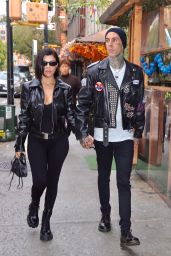 Kourtney Kardashian and Travis Barker - Stroll Around NYC 10/16/2021