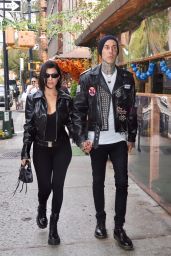 Kourtney Kardashian and Travis Barker - Stroll Around NYC 10/16/2021