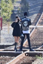 Kourtney Kardashian With Travis Out in Montecito 10/18/2021