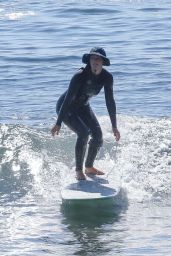 Leighton Meester - Surf Session in Malibu 10/20/2021