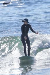 Leighton Meester - Surf Session in Malibu 10/20/2021