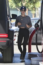 Lucy Hale at a Gas Station in Studio City 10/17/2021