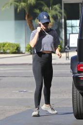 Lucy Hale at a Gas Station in Studio City 10/17/2021