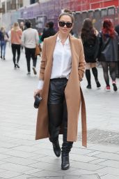 Myleene Klass in Leather Shorts and Heals - London 10/16/2021