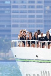 Olivia Culpo, Lori Harvey and Shanina Shaik on a Yacht - Photoshoot in Miami 10/27/2021