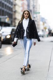Olivia Palermo Street Style - New York City 10/26/2021