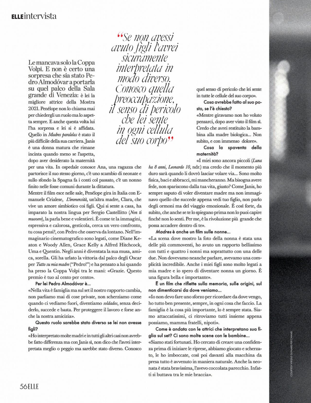Penélope Cruz - ELLE Magazine Italy 10/27/2021 • CelebMafia