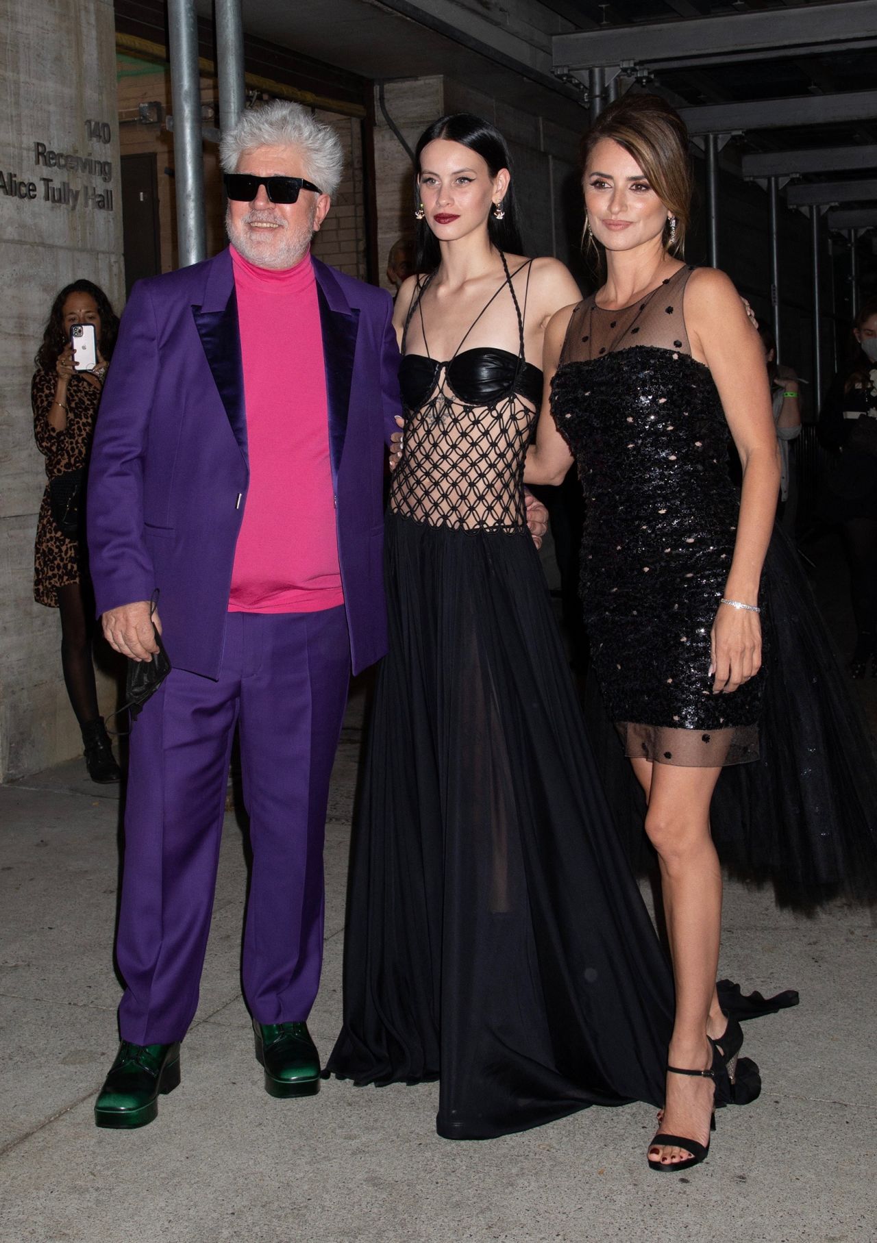 Penelope Cruz, Milena Smit and Pedro Almodovar at the Lincoln Center in