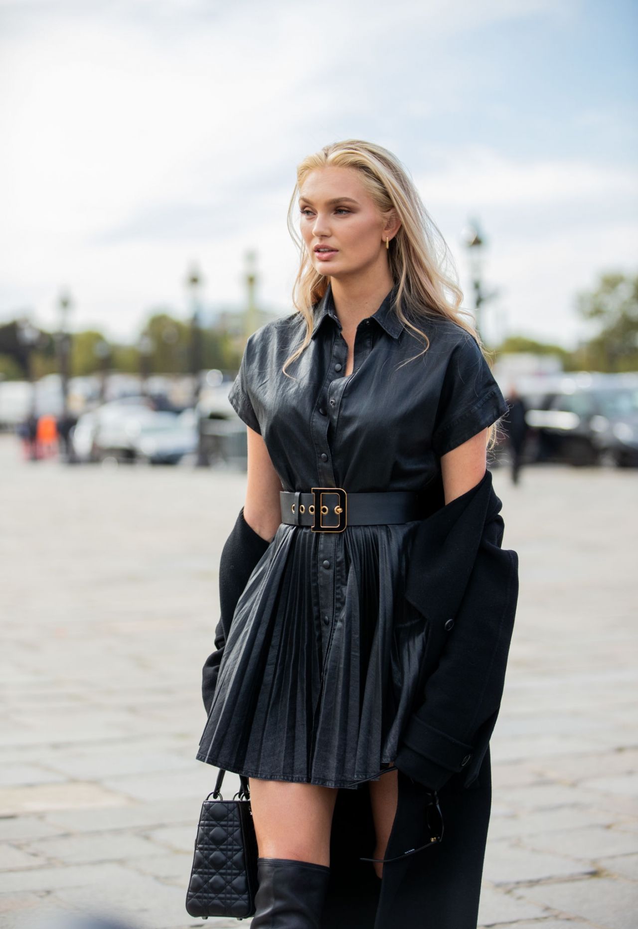 Romee Strijd – Arriving at Dior Fashion Show in Paris 09/28/2021 ...
