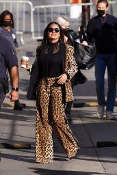 Salma Hayek - Arrives at Jimmy Kimmel Live in Hollywood 10/14/2021