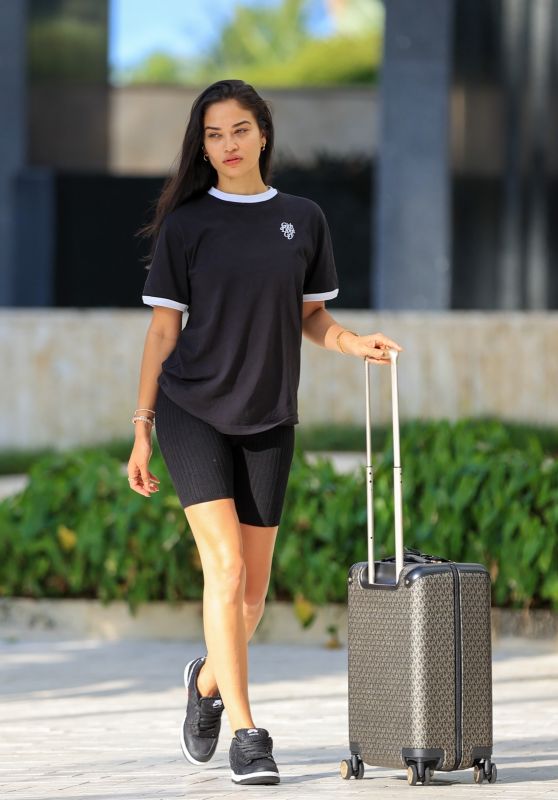 Shanina Shaik - Arrives for Michael Kors X 007 Event in Miami 10/27/2021