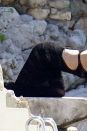 Sharon Stone - Photoshoot in Black Dress - France 10/02/2021