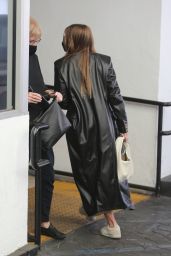 Sofia Richie in Black Trench Coat - Beverly Hills 10/13/2021