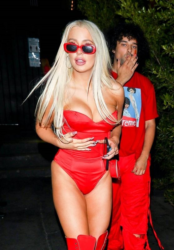 Tana Mongeau – Leaving YG’s Halloween party in Hollywood 10/27/2021