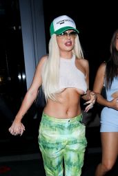 Tana Mongeau Night Out Style - BOA Steakhouse in West Hollywood 10/22/2021