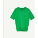Zara Basic Short Sleeve Sweater in Green