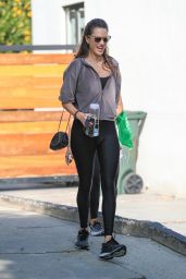 Alessandra Ambrosio in a Black Leggings - West Hollywood 11/16/2021