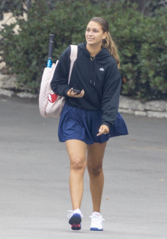 April Love Geary at a Local Tennis Court in Malibu 11/19/2021