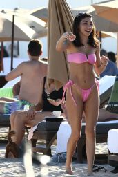 Chantel Jeffries in a Pink Bikini - Miami Beach 11/28/2021