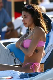 Chantel Jeffries in a Pink Bikini - Miami Beach 11/28/2021