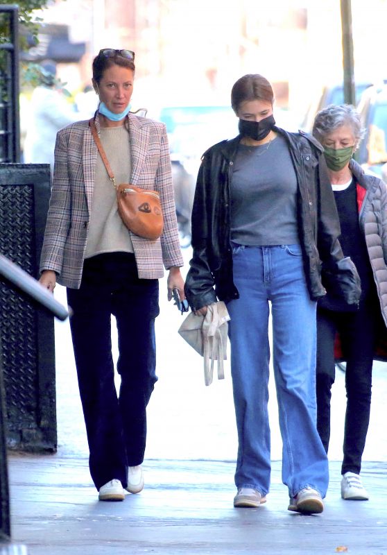 Christy Turlington and Daughter Grace Burn - Out in Tribeca NY 11/08/2021