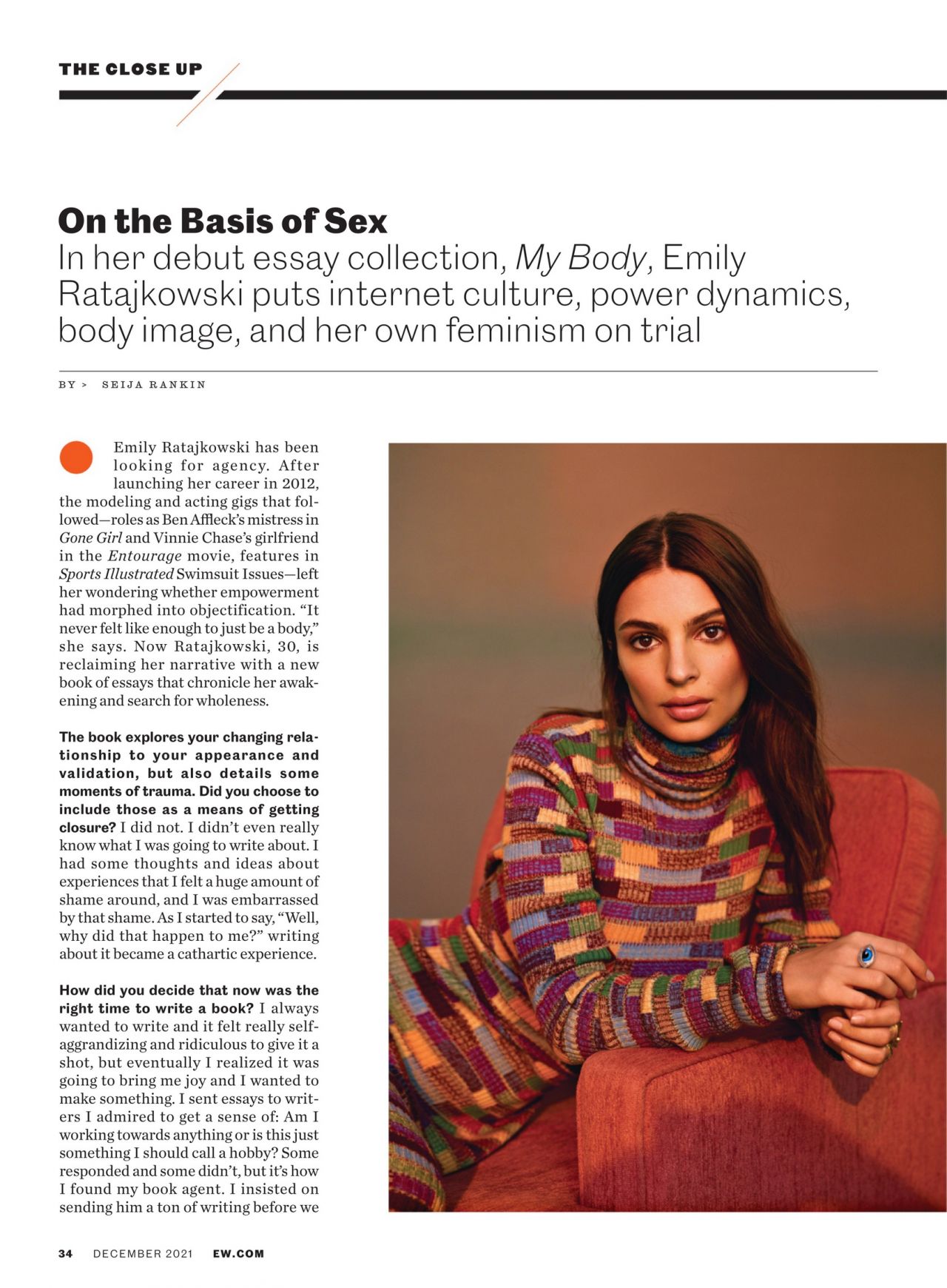 Emily Ratajkowski - Entertainment Weekly December 2021 Issue • CelebMafia