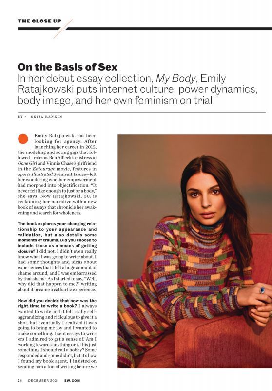 Emily Ratajkowski - Entertainment Weekly December 2021 Issue