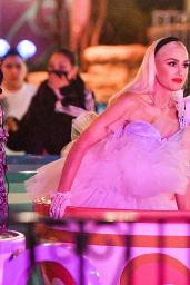 Gwen Stefani in an Alice In Wonderland Dress - Disneyland