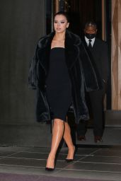 Hailee Steinfeld in a Black Dress - Promoting "Hawkeye" in NY 11/23/2021