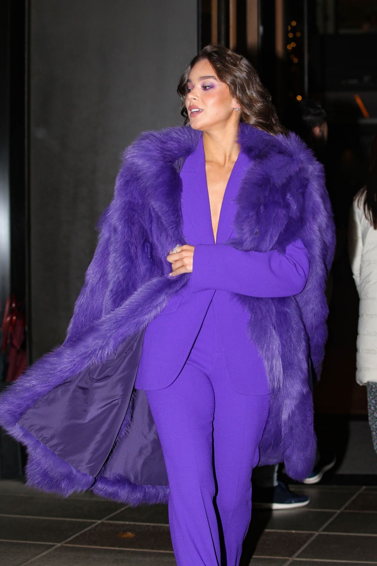 Hailee Steinfeld in a Purple Outfit - The Dominick Hotel in NYC 11/22 ...