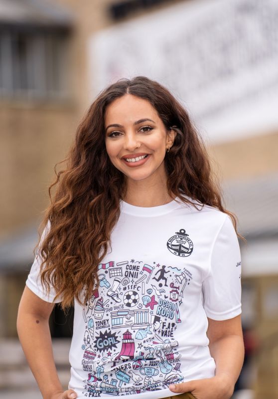 Jade Thirlwall - Posing in Her Limited Edition Community Shirt for South Shields FC 2021