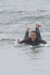 Leighton Meester - Surf on in the Morning Hours in Malibu 11/22/2021
