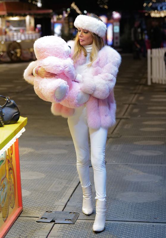 Lizzie Cundy and Anthea Turner at Winter Wonderland in Hyde Park 11/18/2021