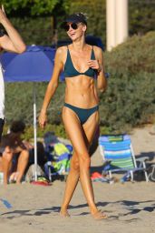 Ludi Delfino in a Blue-Green Bikini - Santa Monica 11/13/2021