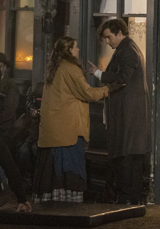 Millie Bobby Brown and Henry Cavill - "Enola Holmes 2" Set in London 11/17/2021