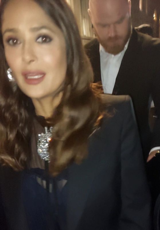 Salma Hayek - Leaving Her Hotel to Attend "House of Gucci" Q&A in London 11/10/2021