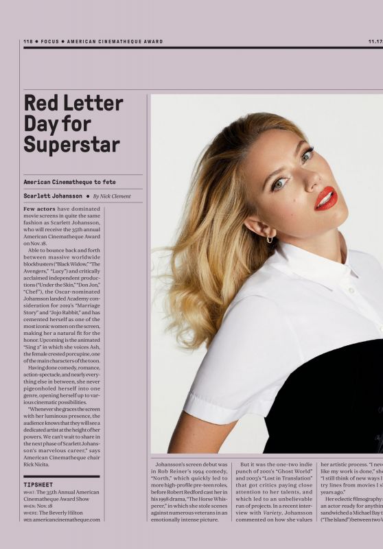 Scarlett Johansson - Variety Magazine 11/17/2021 Issue