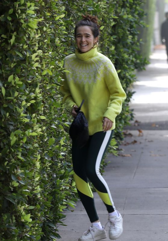 Zoey Deutch in Tights and a Christmas Sweater - West Hollywood 11/19/2021